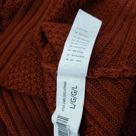 STREETWEAR society sweater size Large orange top - Picture 6 of 13